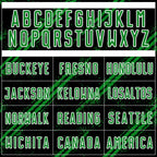 Custom Black Grass Green-White Abstract Fragment Art Splash Sublimation Soccer Uniform Jersey