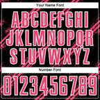 Custom Black Neon Pink-White Abstract Fragment Art Splash Sublimation Soccer Uniform Jersey