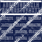 Custom Navy White Abstract Fragment Art Splash Sublimation Soccer Uniform Jersey