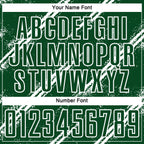 Custom Green White Abstract Fragment Art Splash Sublimation Soccer Uniform Jersey