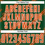 Custom Green Orange-White Abstract Fragment Art Splash Sublimation Soccer Uniform Jersey