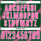 Custom Green Pink-White Abstract Fragment Art Splash Sublimation Soccer Uniform Jersey