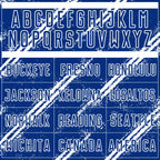 Custom Royal White Abstract Fragment Art Splash Sublimation Soccer Uniform Jersey