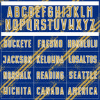 Custom Royal Old Gold-White Abstract Fragment Art Splash Sublimation Soccer Uniform Jersey