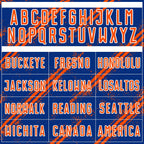 Custom Royal Orange-White Abstract Fragment Art Splash Sublimation Soccer Uniform Jersey