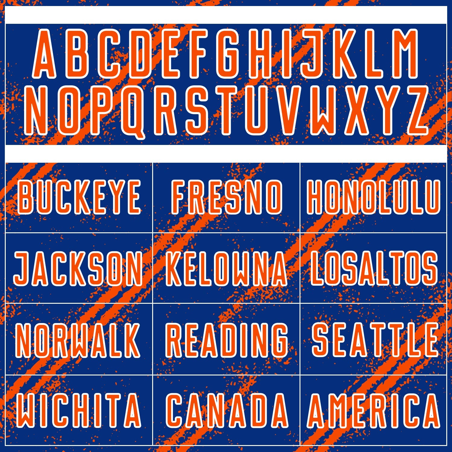 Custom Royal Orange-White Abstract Fragment Art Splash Sublimation Soccer Uniform Jersey