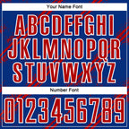 Custom Royal Red-White Abstract Fragment Art Splash Sublimation Soccer Uniform Jersey