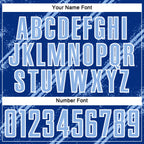 Custom Royal Light Blue-White Abstract Fragment Art Splash Sublimation Soccer Uniform Jersey