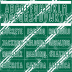 Custom Kelly Green White Abstract Fragment Art Splash Sublimation Soccer Uniform Jersey