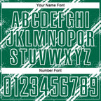 Custom Kelly Green White Abstract Fragment Art Splash Sublimation Soccer Uniform Jersey