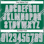 Custom Kelly Green Gray-White Abstract Fragment Art Splash Sublimation Soccer Uniform Jersey
