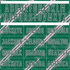 Custom Kelly Green Light Pink Abstract Fragment Art Splash Sublimation Soccer Uniform Jersey