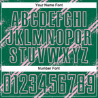 Custom Kelly Green Light Pink Abstract Fragment Art Splash Sublimation Soccer Uniform Jersey