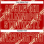 Custom Red Cream Abstract Fragment Art Splash Sublimation Soccer Uniform Jersey