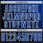 Custom Black Royal-White Modern Polka Dot Sublimation Soccer Uniform Jersey