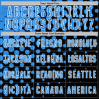 Custom Black Powder Blue-White Modern Polka Dot Sublimation Soccer Uniform Jersey