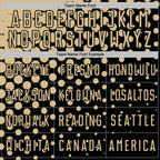 Custom Black Vegas Gold Modern Polka Dot Sublimation Soccer Uniform Jersey