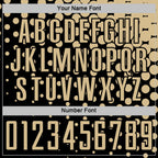 Custom Black Vegas Gold Modern Polka Dot Sublimation Soccer Uniform Jersey