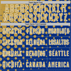 Custom Royal Old Gold-White Modern Polka Dot Sublimation Soccer Uniform Jersey