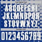 Custom Royal White-Gray Modern Polka Dot Sublimation Soccer Uniform Jersey