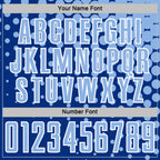 Custom Royal Light Blue-White Modern Polka Dot Sublimation Soccer Uniform Jersey