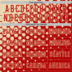 Custom Red Cream Modern Polka Dot Sublimation Soccer Uniform Jersey