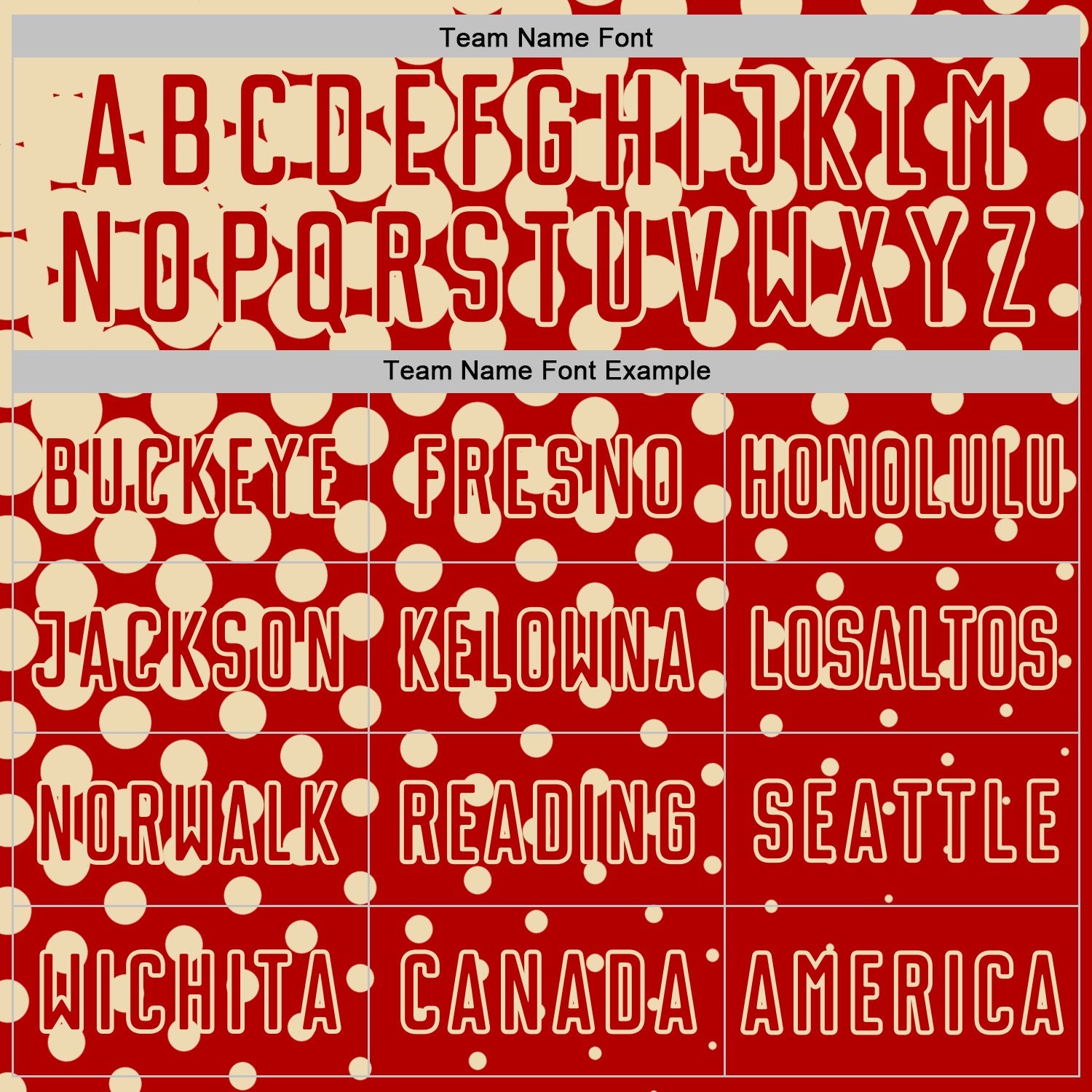 Custom Red Cream Modern Polka Dot Sublimation Soccer Uniform Jersey