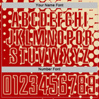 Custom Red Cream Modern Polka Dot Sublimation Soccer Uniform Jersey