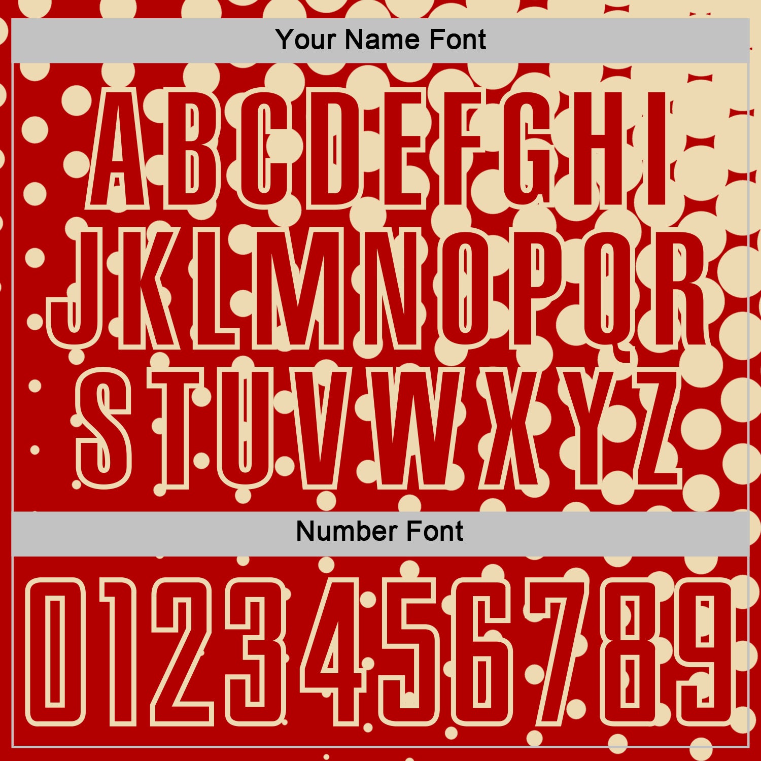 Custom Red Cream Modern Polka Dot Sublimation Soccer Uniform Jersey