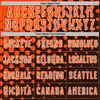 Custom Brown Orange-White Modern Polka Dot Sublimation Soccer Uniform Jersey