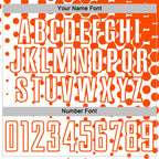 Custom White Orange Modern Polka Dot Sublimation Soccer Uniform Jersey