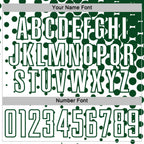 Custom White Green Modern Polka Dot Sublimation Soccer Uniform Jersey