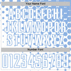 Custom White Light Blue Modern Polka Dot Sublimation Soccer Uniform Jersey