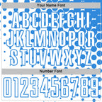 Custom White Powder Blue Modern Polka Dot Sublimation Soccer Uniform Jersey