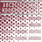 Custom White Burgundy Modern Polka Dot Sublimation Soccer Uniform Jersey