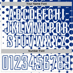 Custom White Royal Modern Polka Dot Sublimation Soccer Uniform Jersey