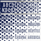 Custom White Navy Modern Polka Dot Sublimation Soccer Uniform Jersey