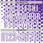 Custom White Purple Modern Polka Dot Sublimation Soccer Uniform Jersey