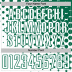 Custom White Kelly Green Modern Polka Dot Sublimation Soccer Uniform Jersey