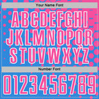 Custom Powder Blue Pink-White Modern Polka Dot Sublimation Soccer Uniform Jersey