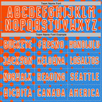 Custom Powder Blue Orange-White Modern Polka Dot Sublimation Soccer Uniform Jersey