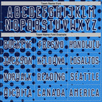 Custom Powder Blue Navy-White Modern Polka Dot Sublimation Soccer Uniform Jersey