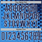 Custom Powder Blue Navy-White Modern Polka Dot Sublimation Soccer Uniform Jersey