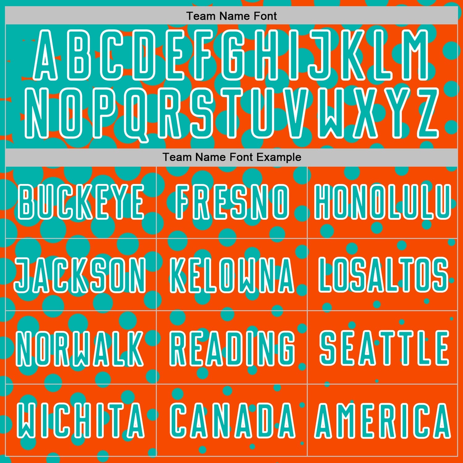 Custom Orange Aqua-White Modern Polka Dot Sublimation Soccer Uniform Jersey