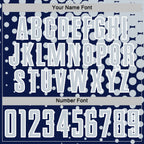 Custom Navy Silver-White Modern Polka Dot Sublimation Soccer Uniform Jersey