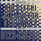 Custom Navy Cream Modern Polka Dot Sublimation Soccer Uniform Jersey