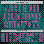 Custom Black Teal-Pink Line Sublimation Soccer Uniform Jersey