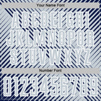 Custom Navy Silver-White Line Sublimation Soccer Uniform Jersey