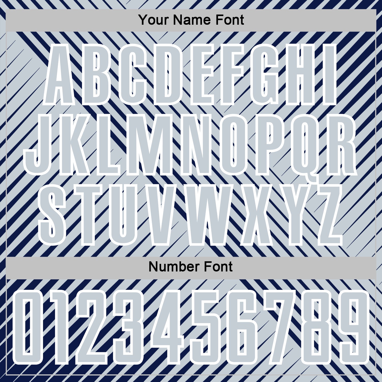 Custom Navy Silver-White Line Sublimation Soccer Uniform Jersey