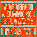 Custom Kelly Green Orange-White Line Sublimation Soccer Uniform Jersey